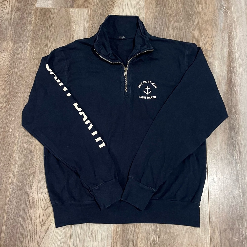 Brandy Melville Saint Barth Quarter Zip Pullover (Navy)